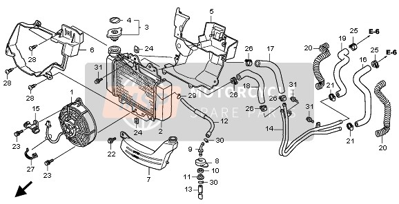 Honda SH150S 2011 Radiateur pour un 2011 Honda SH150S